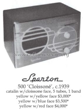 Sparton 500-CB Cloissone ; Sparks-Withington Co (ID = 1474701) Radio