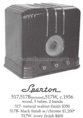 Sparton 517W ; Sparks-Withington Co (ID = 1474707) Radio