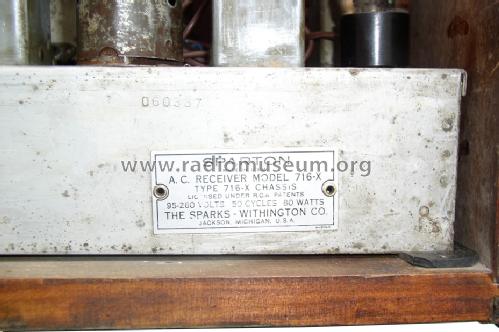 Sparton 716X ; Sparks-Withington Co (ID = 1049737) Radio