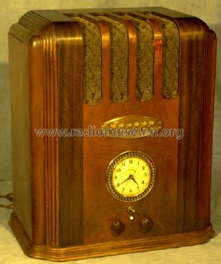 Sparton 738 Selectime Telechron clock; Sparks-Withington Co (ID = 1151524) Radio