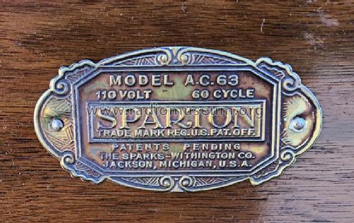 Sparton AC-63 ; Sparks-Withington Co (ID = 2803552) Radio