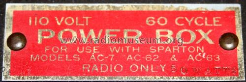Sparton AC-7 ; Sparks-Withington Co (ID = 1261640) Radio