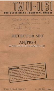 Mine Detector Set AN-PRS-1; MILITARY U.S. (ID = 1351626) Military