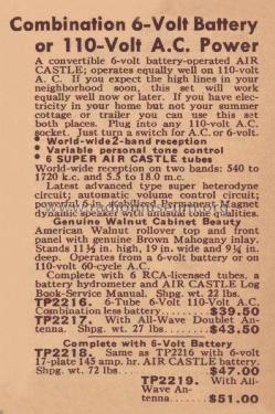 Air Castle TP2216 ; Spiegel Inc. (ID = 2212381) Radio