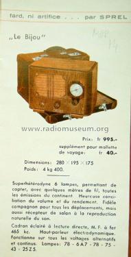 Bijou ; SPREL S.P.R.E.L.; (ID = 1959861) Radio