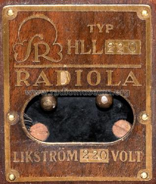 Radiola HLL 220; SR, Svenska (ID = 2954679) Radio