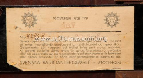 Radiola 303V; SR, Svenska (ID = 716096) Radio