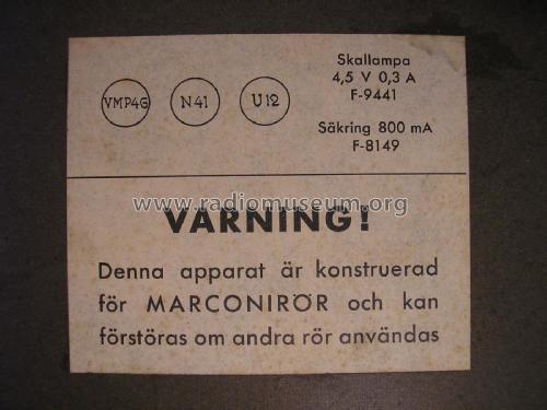 Radiola 362V; SR, Svenska (ID = 2072287) Radio