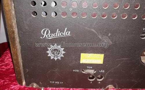 Radiola 372 LV; SR, Svenska (ID = 2177588) Radio