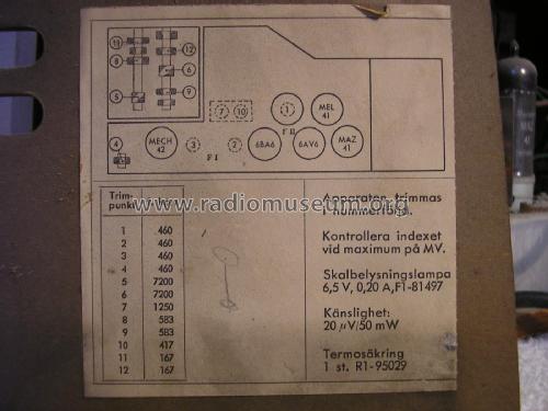 Radiola Sonett 2522V; SR, Svenska (ID = 1956131) Radio