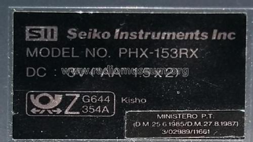 AM-FM Stereo Radio Cassette Player PHX-153RX; SII, Seiko (ID = 2326727) Radio