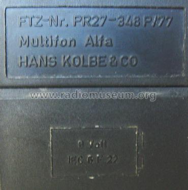 Multifon Alfa ; Stabo; Hildesheim (ID = 2704699) CB-Funk