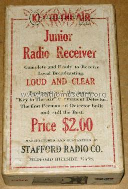 Key to the Air Crystal Receiver Junior Radio Receiver; Stafford Radio Co.; (ID = 2262233) Cristallo