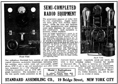 Radiophone Model 1; Standard Assembling (ID = 979722) Amateur-T