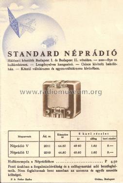 Néprádió U; Standard; Budapest (ID = 1502842) Radio