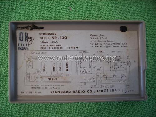 Music Mate SR 130; Standard Radio Corp. (ID = 1992507) Radio