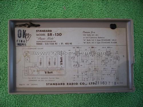 Music Mate SR 130; Standard Radio Corp. (ID = 1992507) Radio