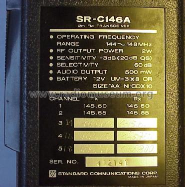 SR-C146; Standard Radio Corp. (ID = 2723295) Amat TRX