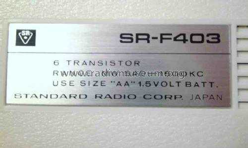 All Transistor 6 SR-F403; Standard Radio Corp. (ID = 1478261) Radio