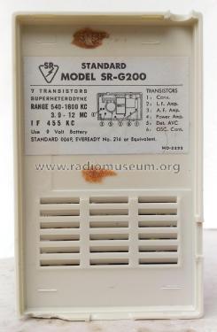 2 Band Transistor 7 SR-G200; Standard Radio Corp. (ID = 2242367) Radio