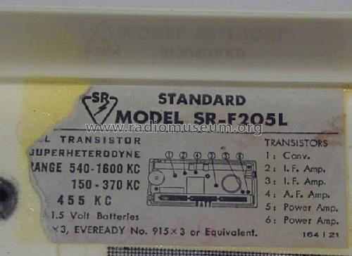 SR-F205L; Standard Radio Corp. (ID = 418653) Radio