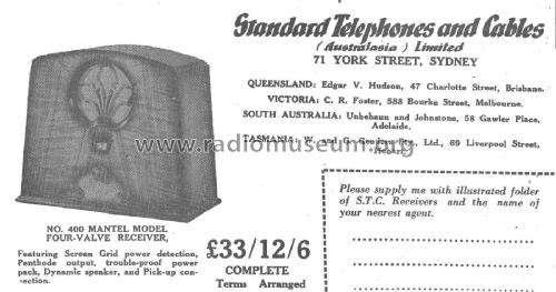 400; Standard Telephones (ID = 2405891) Radio