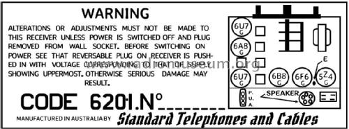 620B Ch= 620; Standard Telephones (ID = 2914913) Radio