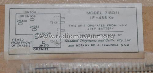 All Transistor B7180DN Ch= TR7180/1; Standard Telephones (ID = 2021547) Radio