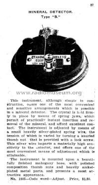 Mineral Detector Type B; Standard Wireless (ID = 1799541) Bauteil