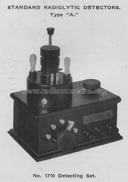 Standard Radiolytic Detector Type A - No. 1705; Standard Wireless (ID = 1799543) Radio part
