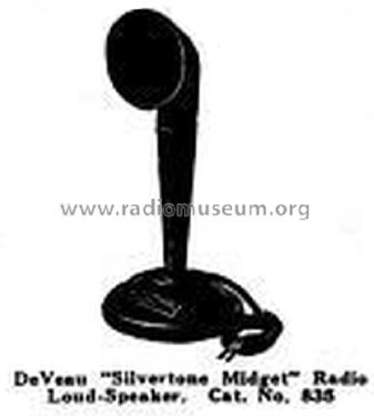 DeVeau Silvertone Midget No. 835; Stanley & Patterson, (ID = 1246804) Speaker-P