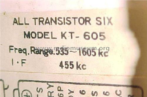 Transistor Six KT-605; Star-Lite (ID = 2356907) Radio