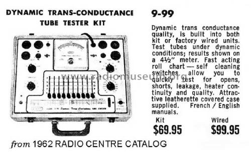Starkit Dynamic Trans-Conductance Tube Checker 9-99; Stark Electronic (ID = 1470002) Equipment