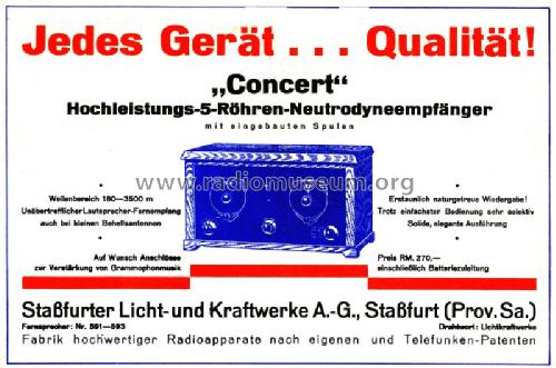 Concert ; Stassfurter Licht- (ID = 1513784) Radio