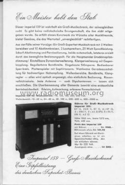 Imperial 159W; Stassfurter Licht- (ID = 1833220) Radio