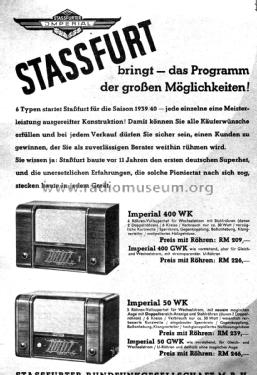 Imperial 400WK; Stassfurter Licht- (ID = 2082944) Radio