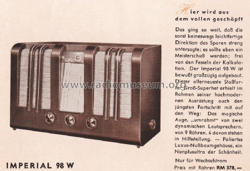 Imperial 98W; Stassfurter Licht- (ID = 1274439) Radio