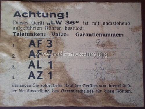 LW36; Stassfurter Licht- (ID = 322264) Radio