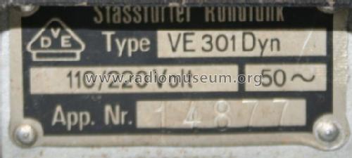 Volksempfänger VE301 Dyn W; Stassfurter Licht- (ID = 1219661) Radio