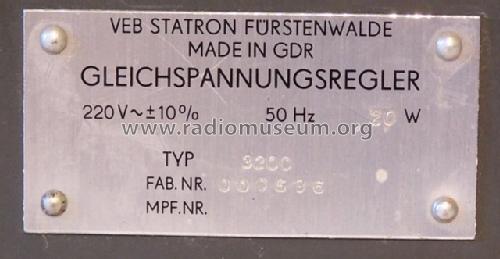 Gleichspannungsregler Typ 3200; Statron, VEB Ostd.; (ID = 1416627) Ausrüstung