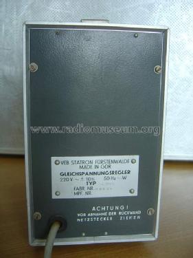 Transistor-Gleichspannungsregler TG15/1 3201; Statron, VEB Ostd.; (ID = 617260) Power-S