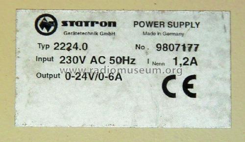 Labornetzteil 2224.0; Statron, VEB Ostd.; (ID = 1939428) Power-S