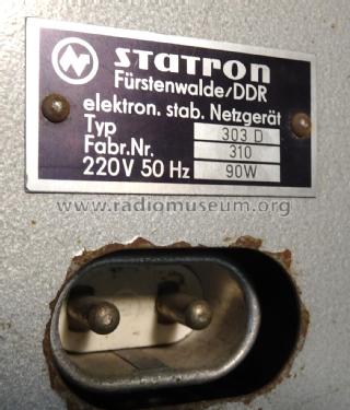 Stromversorgungsgerät 303D; Statron, VEB Ostd.; (ID = 2869697) A-courant