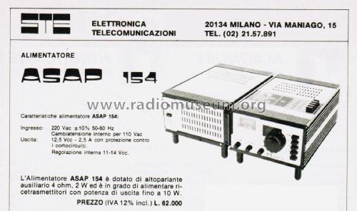 Alimentatore ASAP 154; STE s.r.l.; Milano (ID = 2743369) Power-S