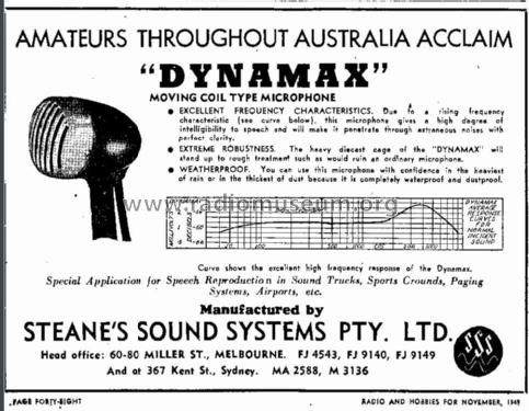 Dynamax S402; Steane’s Sound (ID = 2338446) Microfono/PU