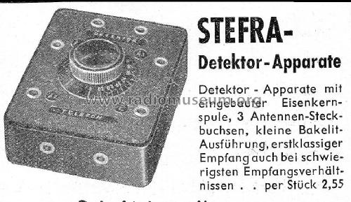 Detektor-Apparat Modell 42; Stefra Marke, Rudolf (ID = 1292988) Crystal