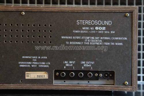 Stereo Cassette Player / Record Deck 602; Stereosound (ID = 1682499) Reg-Riprod