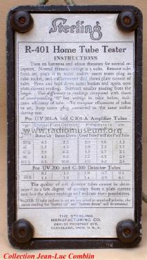 Vacuum Tube Tester R-401; Sterling Manuf. Co.; (ID = 562090) Ausrüstung