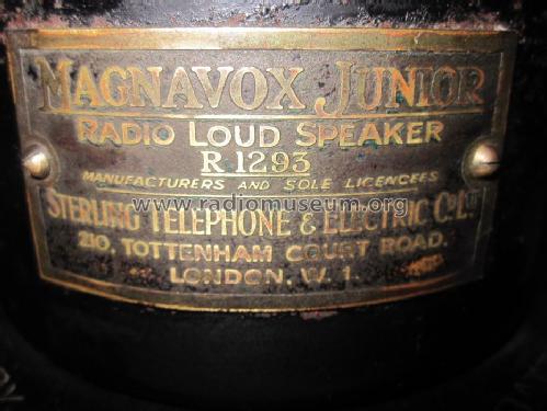 Magnavox Junior Radio Loud Speaker R-1293; Sterling Telephone & (ID = 1628541) Speaker-P