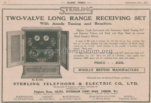 R1588 R-1588; Sterling Telephone & (ID = 2467563) Radio